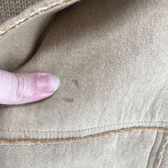 Energie Women's Faux Sued Button Front Knitted Blazer Jacket Size Large - Picture 7 of 8